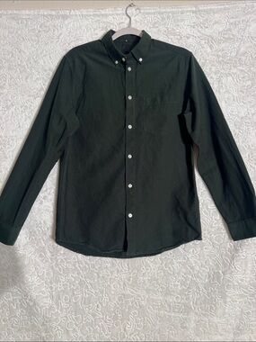 H&M Dark Green Button-Down Shirt